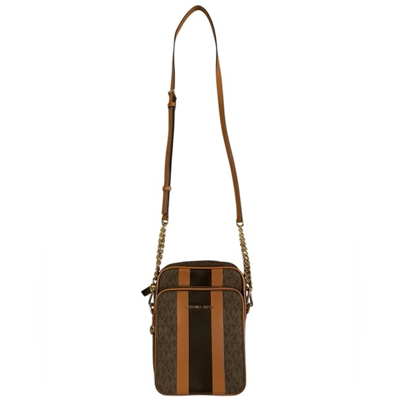 NWOT Michael Kors Jet Set Striped Crossbody - Picture 4 of 14